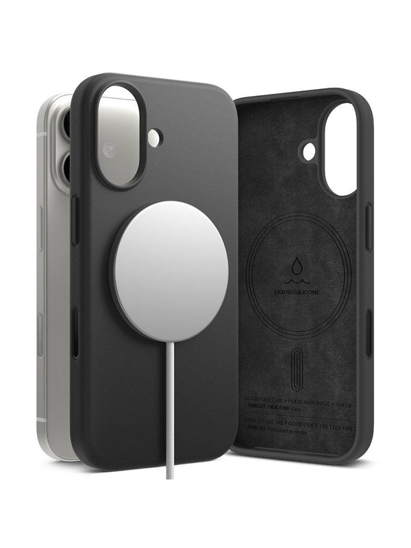 Ringke Silicone Magnetic MagSafe Case for iPhone 17 - Black