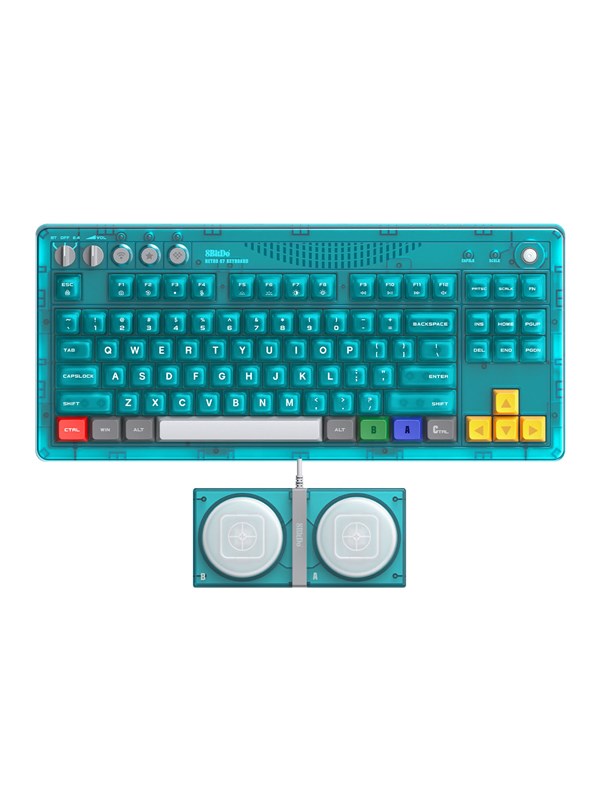 8BitDo Mechanical Keyboard - Clear Blue - Gaming toetsenbord - US International - Blauw