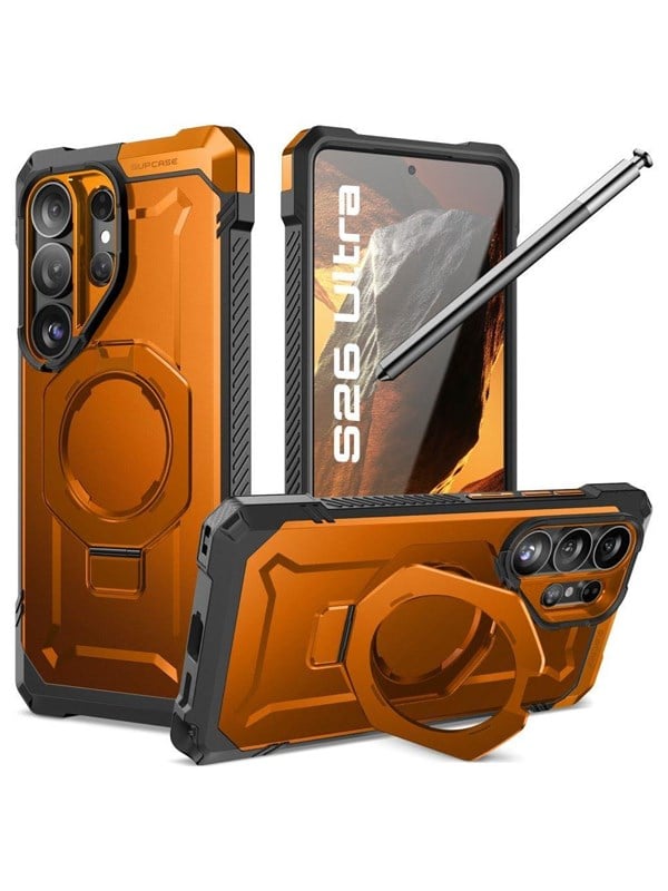 Supcase UB Grip hoesje geschikt voor Samsung Galaxy S26 Ultra - Geschikt voor MagSafe - Oranje