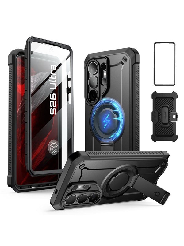 Supcase MagPro hoesje geschikt voor Samsung Galaxy S26 Ultra met screenprotector - Zwart