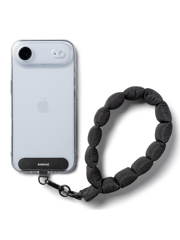 Ringke Holder & Puffer Hand Strap Phone Lanyard - Black