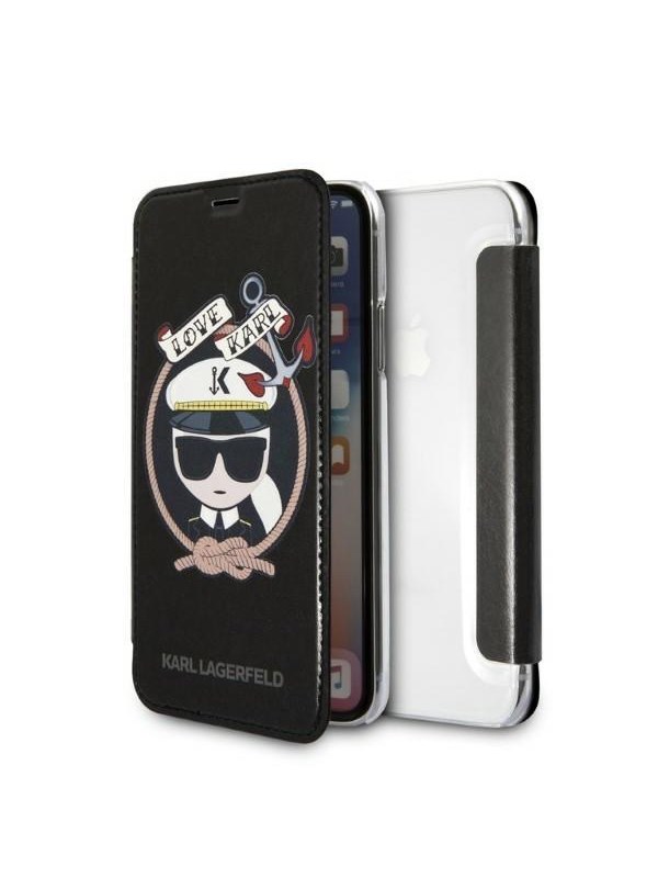 Karl Lagerfeld Signature Glitter iPhone X/Xs Case - Black