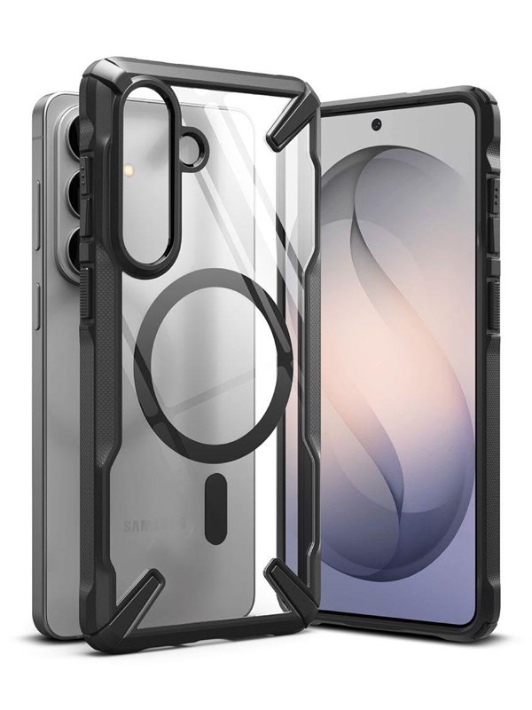 Ringke Fusion X Magnetic MagSafe Case for Samsung Galaxy S26+ - Clear Black