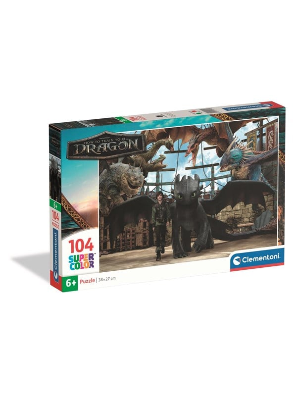 Clementoni - Puzzel - How to train your dragon - 104 stukjes - Super Color - vanaf 6 jaar