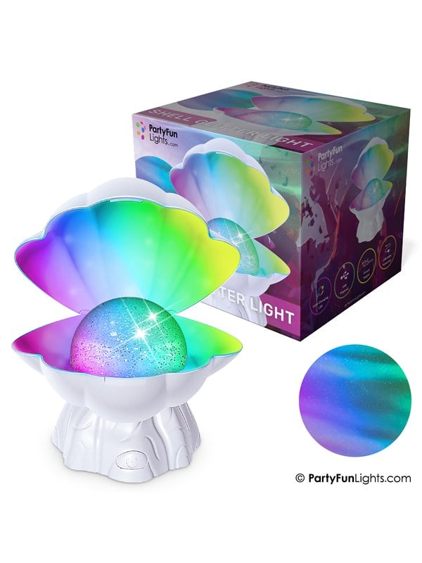 Party Funlight Schelp glitterlicht