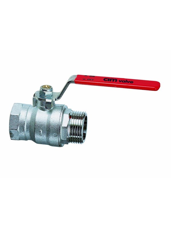 Cimberio RED5 kogelkraan mof/nippel, 1/2"