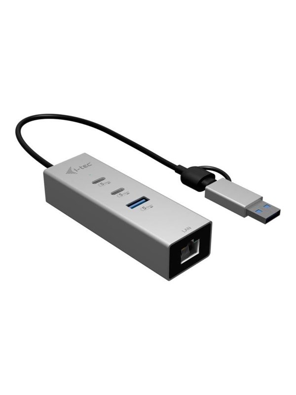 I-Tec - hub - 3 ports USB hub - 3 - Grijs