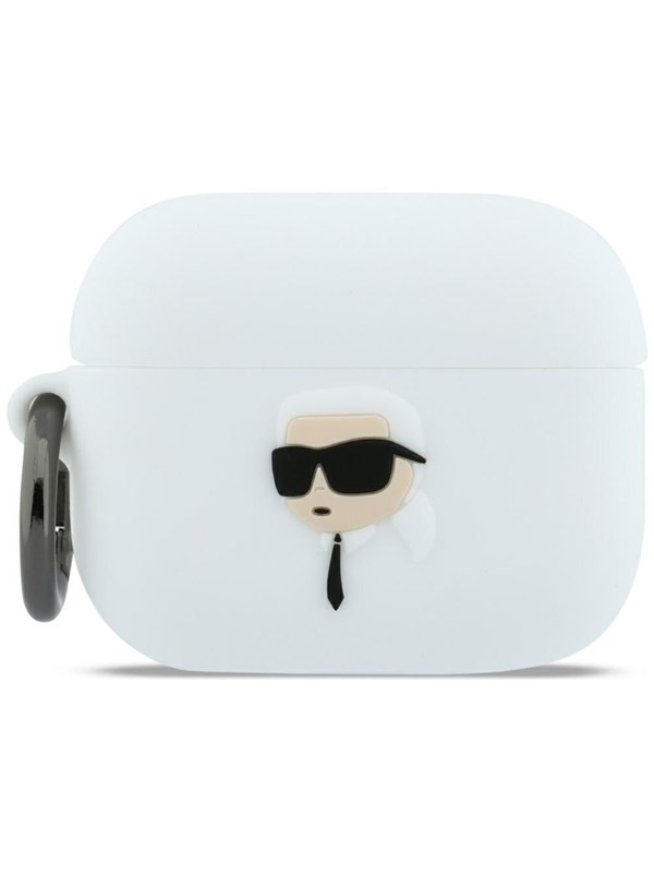 Karl Lagerfeld Silicone Karl Head 3D Case for AirPods Pro 3 - White