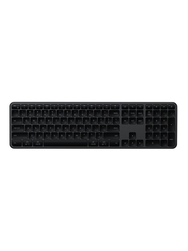 Satechi Slim EX3 - keyboard - connects four devices wirelessly full size - QWERTY - Nordic - space black Input Device - Toetsenbord - Noords - Zwart