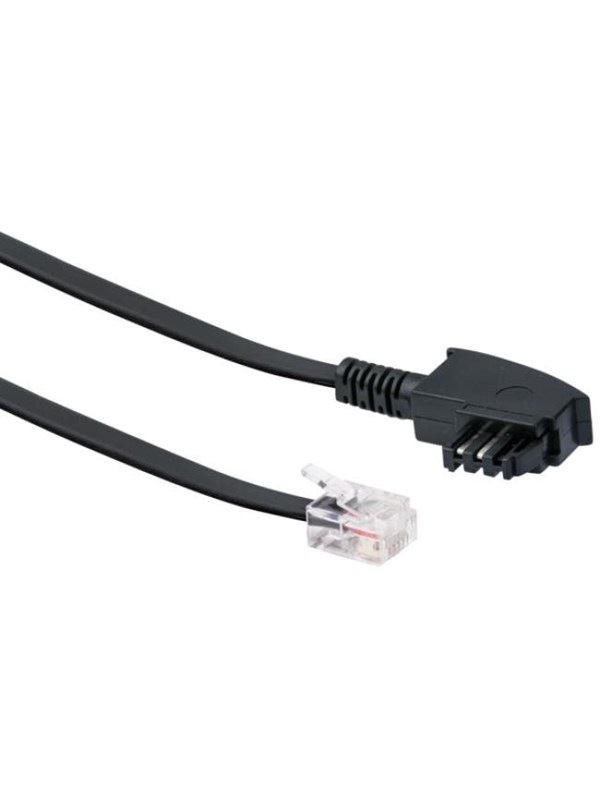 Schwaiger phone cable - 10 m - black - Zwart