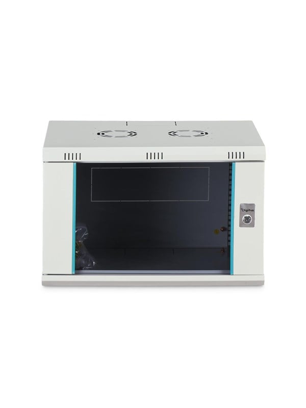 DIGITUS DN-37100 - 7U Wall-Mounted Cabinet | 600x450mm | Glass Door | Unmounted