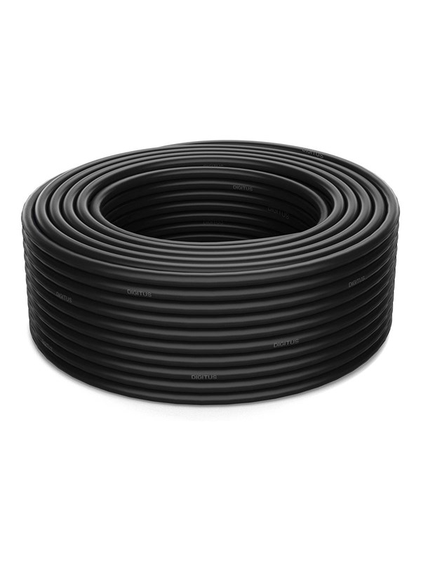 DIGITUS Professional installation cable - 50 m - black RAL 9005 - Zwart