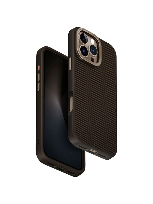 UNIQ Keva Max Magclick Charging Camera Stand Case for iPhone 16 Pro Max - Brown