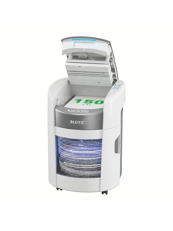 Leitz IQ OptiMax Autofeed Home Office 150 Papiervernietiger, P5, Micro Cut