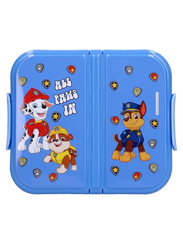 PAW Patrol Eat Yum Repeat Lunchbox - 15 x 18 x 5 cm - Blauw - Chase, Marshall & Rubble