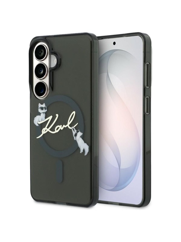Karl Lagerfeld IML KC Script MagSafe Case for Samsung Galaxy S26 - Black