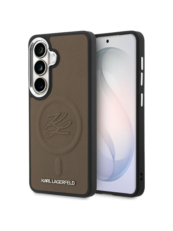 Karl Lagerfeld Embossed Ring Initials MagSafe Case for Samsung Galaxy S26 - Brown