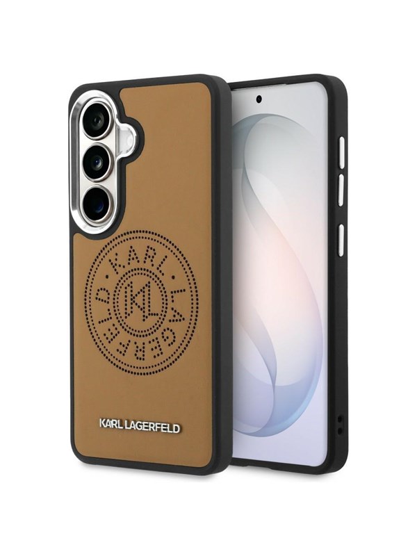 Karl Lagerfeld Perforated KL MagSafe Case for Samsung Galaxy S26 - Brown