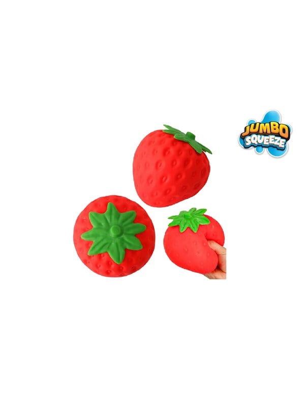 Trend Toys Jumbo Squeeze aardbei 15cm
