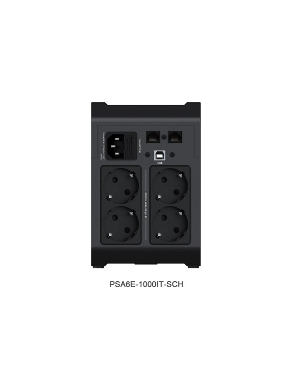 Vertiv PowerUPS 200 Essential Series PSA6E-1000IT-SCH - UPS - 525 Watt - 1000 VA