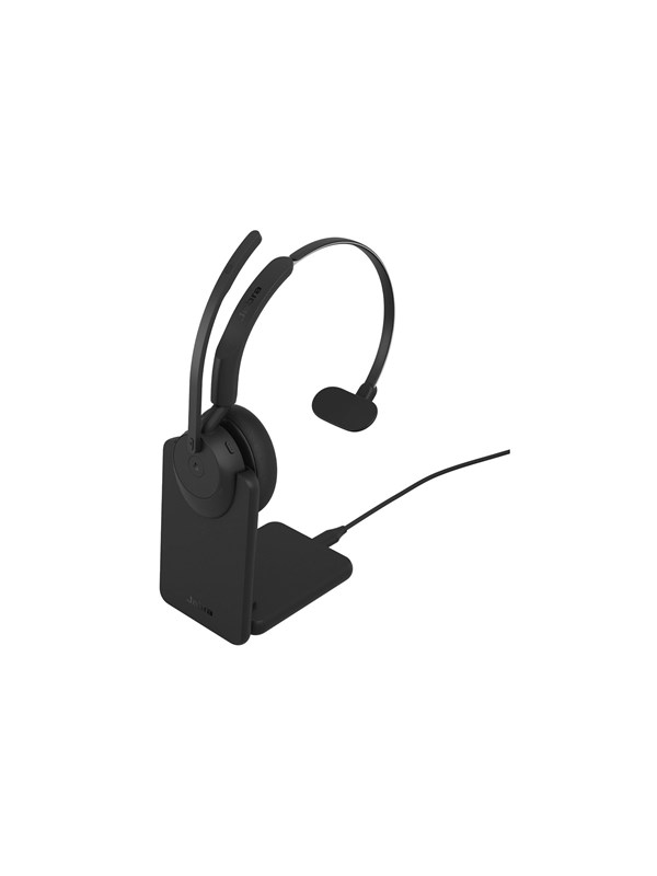 Jabra Evolve3 45 MS - USB-C with Dongle - Mono (Charging Stand)