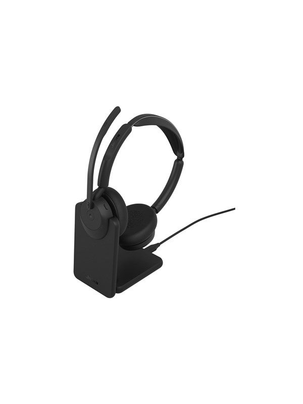 Jabra Evolve3 45 MS - USB-C with Dongle - Stereo (Charging Stand)