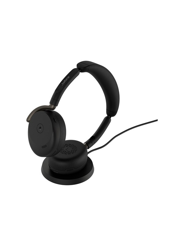Jabra Evolve3 65 Flex MS - USB-C with Dongle - Black (Incl. Wireless Charging Pad)