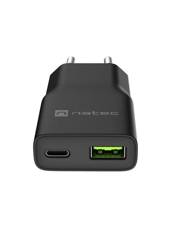 Natec Ribera power adapter - GaN slim - USB USB-C - 20 watt