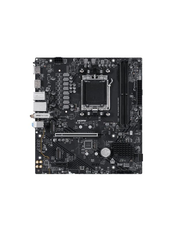 MSI PRO A620AM-G EVO WIFI - motherboard - micro ATX - Socket AM5 - AMD A620A Moederbord - AMD A620A - AMD AM5 - DDR5 RAM - Micro-ATX