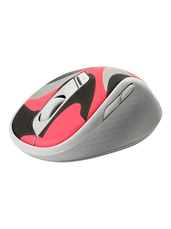 RAPOO M500 Silent - mouse - 2.4 GHz Bluetooth 4.0 Bluetooth 3.0 - red - Muis - Optisch - 6 knoppen - Grijs