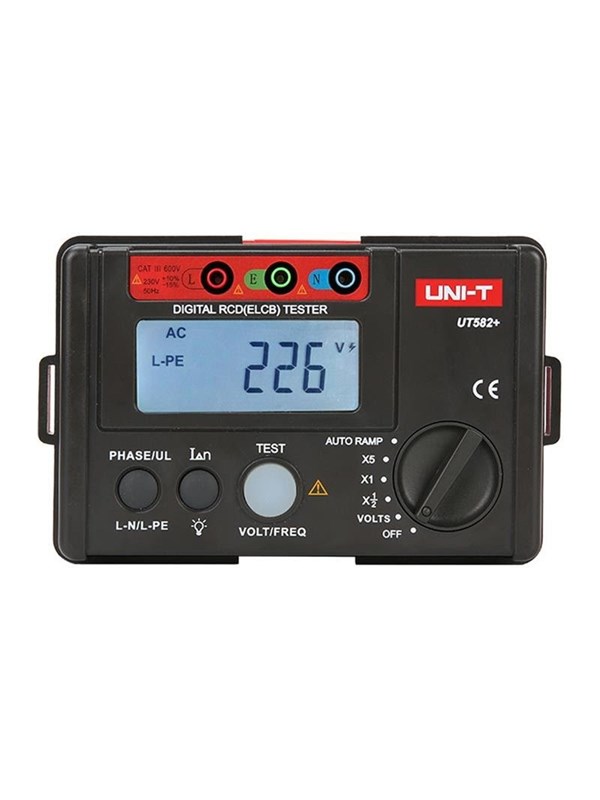 UNI-T UT582 + Digitale Rcd (Elcb) Tester Auto Ramp Lekkage Stroomonderbreker Meter Met Foutieve Werking Zoemer