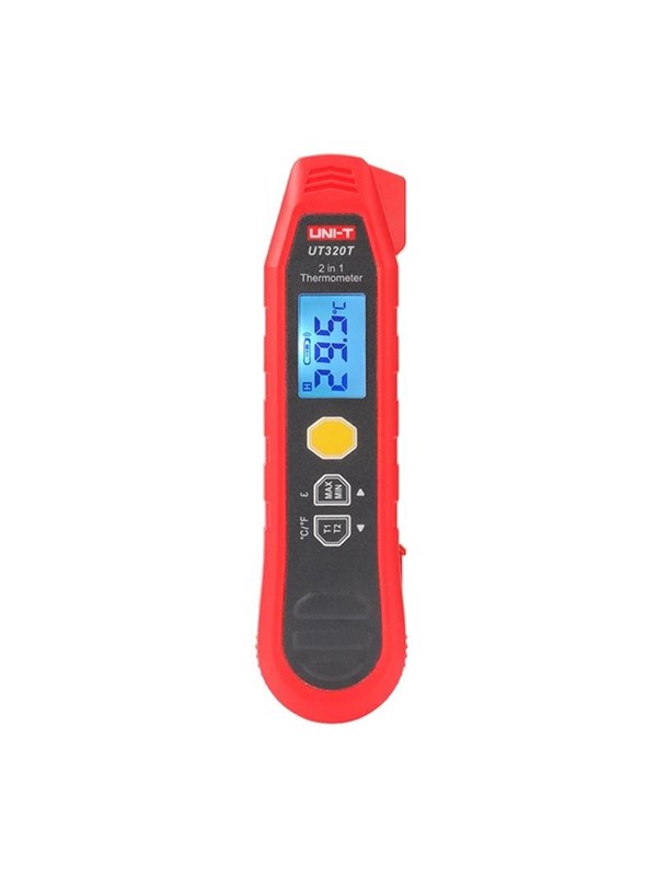 UNI-T UT320T 2-in-1 Thermometer – Infrarood & Probe – -40°C tot 300°C