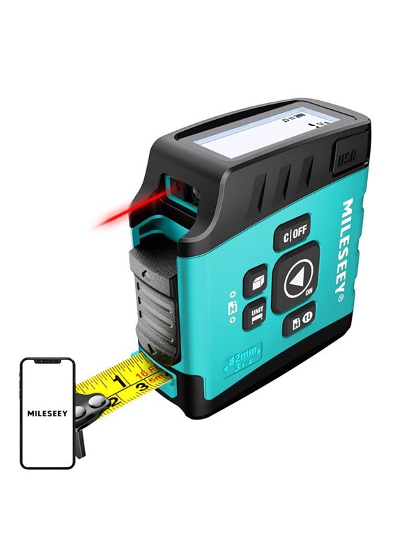 Mileseey DT20 laserafstandsmeter met een 40-meter meetlint