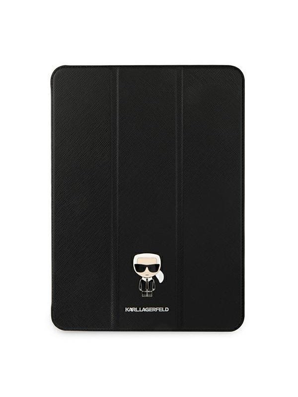 Karl Lagerfeld Saffiano Ikonic Karl Case for iPad 11" Pro 2021 - Black