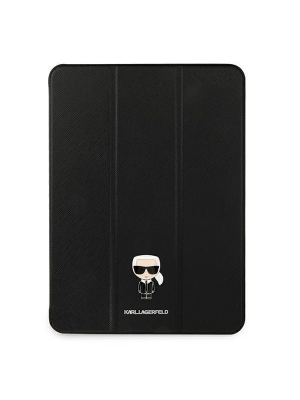 Karl Lagerfeld Saffiano Ikonic Karl Case for iPad 12.9" Pro 2021 - Black