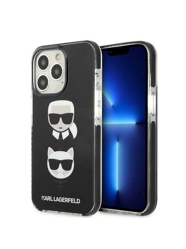 Karl Lagerfeld Karl&Choupette Serie - iPhone 13 Hoes - Zwart - Iconisch Design - Sterke Bescherming