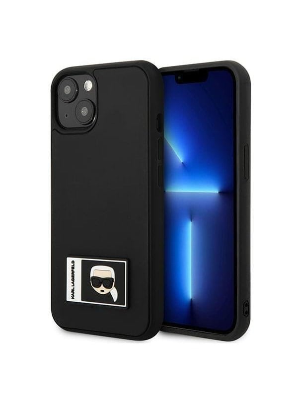 Karl Lagerfeld Ikonik Patch - iPhone 13 Hoesje - Zwart - Uniek Design