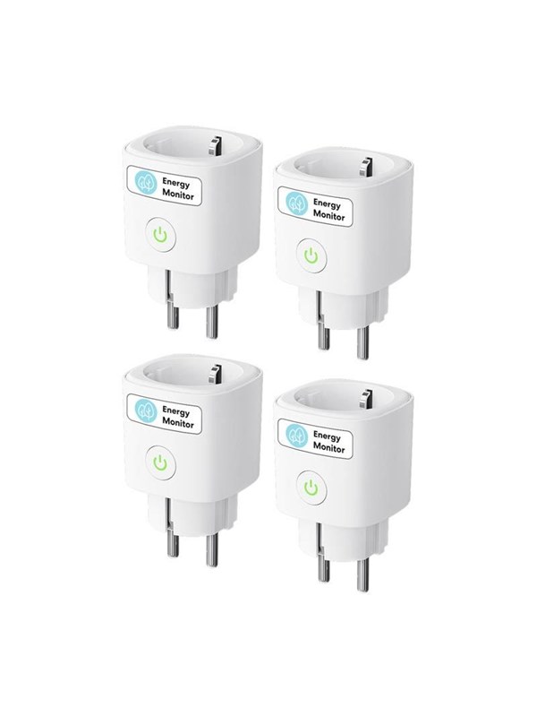 Meross MEROSS MSS315CFH-EU Slimme stekker met energieverbruikmonitoring (Matter) (set van 4)