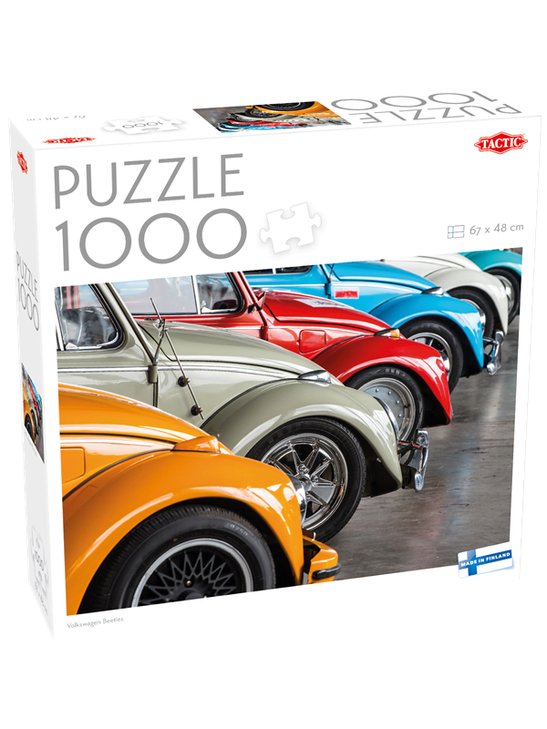 Tactic Volkswagen Beetles – Puzzel – 1000 stukjes – Klassieke Kever Auto’s – Iconische Vintage Volkswagens – Hoogwaardige Scandinavische Kwaliteit