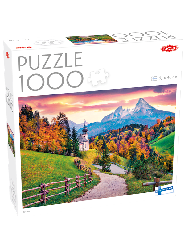Tactic Bavaria – Puzzel – 1000 stukjes – Beiers Alpenlandschap – Duitsland – Hoogwaardige Scandinavische Kwaliteit