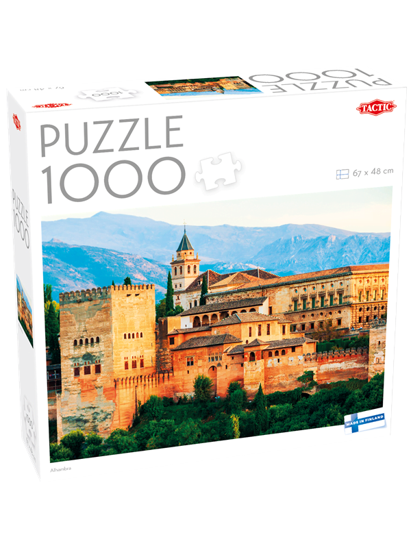 Tactic Alhambra, Spanje – Puzzel – 1000 stukjes – Historisch Paleiscomplex – Moorse Architectuur – Hoogwaardige Scandinavische Kwaliteit