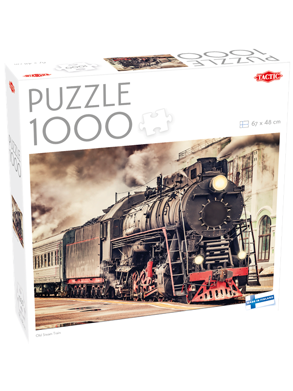 Tactic Old Steam Train – Puzzel – 1000 stukjes – Historische Stoomtrein – Klassieke Spoorwegen – Hoogwaardige Scandinavische Kwaliteit