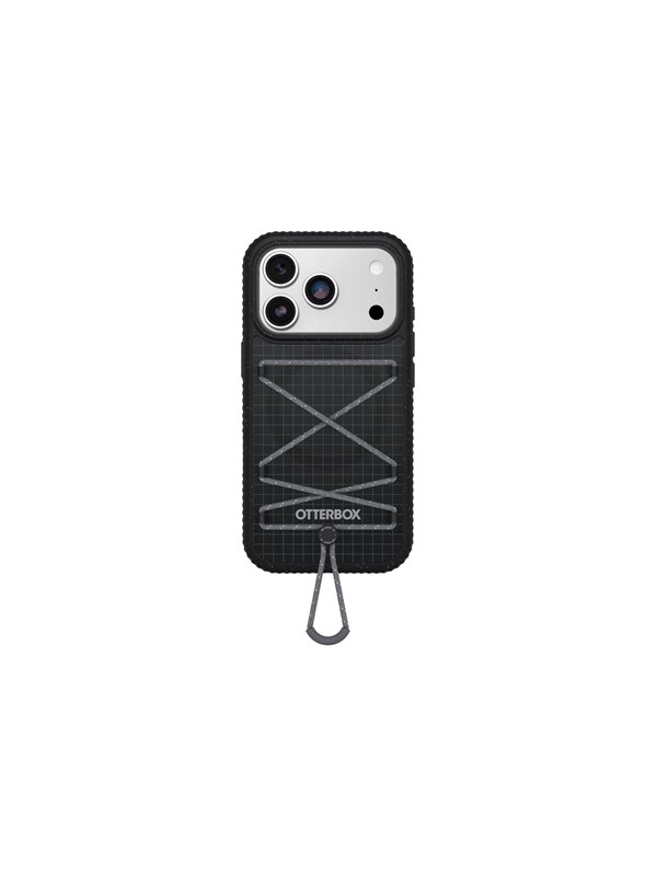 OtterBox Sole Series Hoesje Geschikt voor Apple iPhone 17 Pro | Back Cover | Compatibel met MagSafe | Met Draaglus | Gerecycled | Vector Zwart