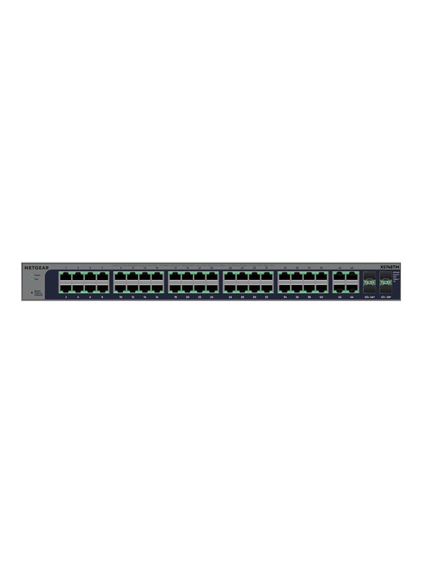 Netgear S3600 Series XS748TM - switch - 44 ports - smart - rack-mountable