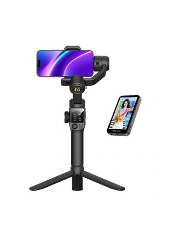 AOCHUAN S3 Gimbal with Additional Screen - Black