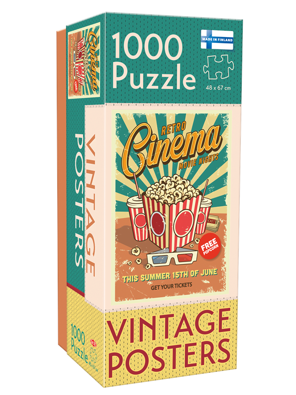 Puzzle Lovers Vintage Posters Retro Cinema 1000 pcs puzzle