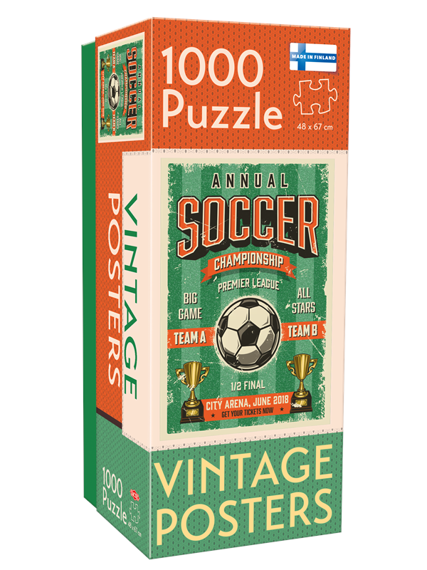 Puzzle Lovers Vintage Posters Soccer Championship 1000 pcs puzzle