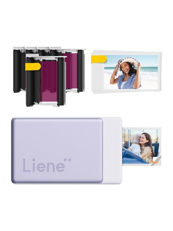 Liene Pearl N200 Pro 2x3" draagbare fotoprinter kit (Paars)