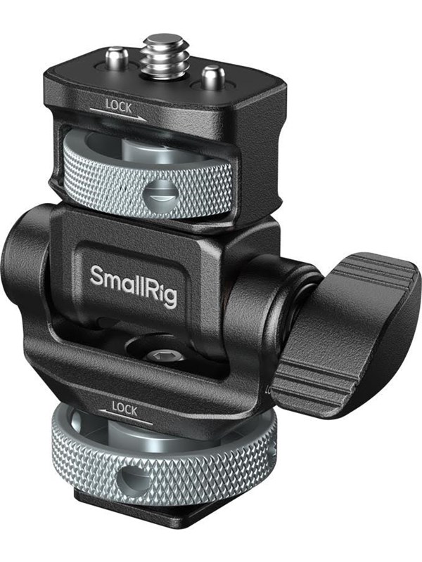 SmallRig 6313 Monitor Support for Horizontal & Vertical Shooting with Cold Shoe Mount