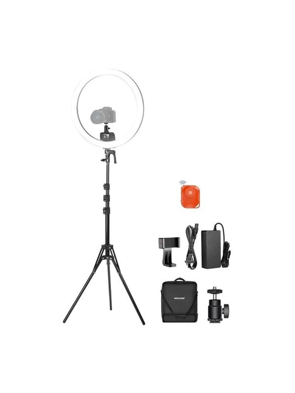 Neewer SRP18C 17cm selfiekit met ronde LED-telefoonlamp